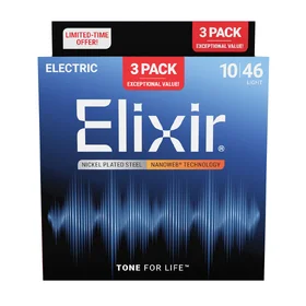 Elixir NanoWeb 16567 3 Pack Light 10-46